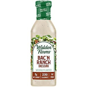 Walden Farms Bacon Ranch Dressing, Sugar Free, Calorie Free, Fat Free, Carb Free, Gluten Free, 12 oz