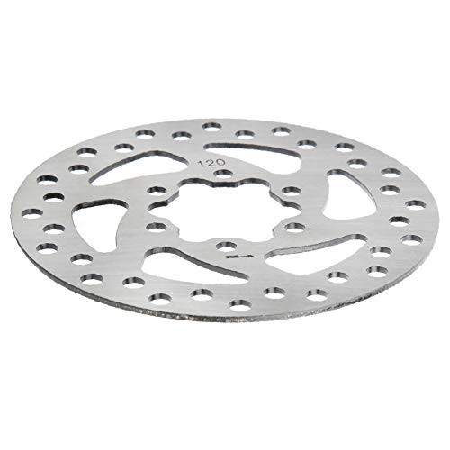 Bnineteenteam Electric Scooter Brake Disc Rotor, Stainless Steel Brake Disc 120mm Electric Scooter Skateboard Rotor Pad Replacement Parts 34 Inner Diameter