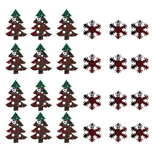 Amosfun 200pcs Christmas Confetti Snowflake Christmas Tree Confetti Scatter Xmas Holiday Party Table Decorations Supplies