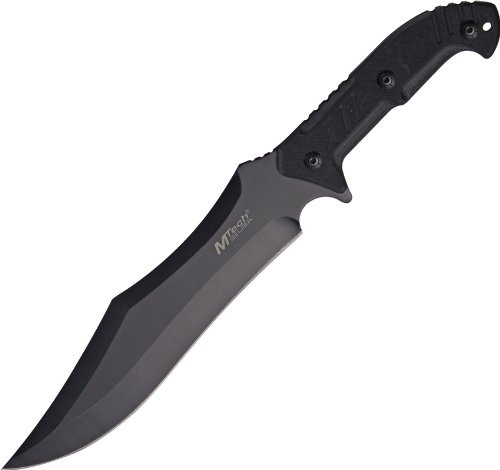 MTech USA MT-20-39 Fixed Blade Knife, Black Clip Point Blade, Black G10 Handle, 14-Inch Overall