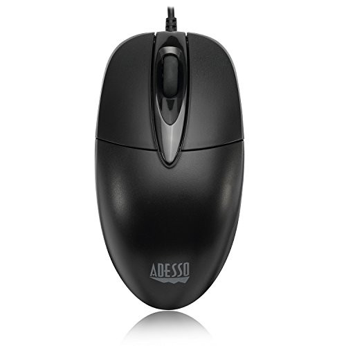 Adesso Desktop USB Optical Scroll Mouse, 1000DPI Resolution