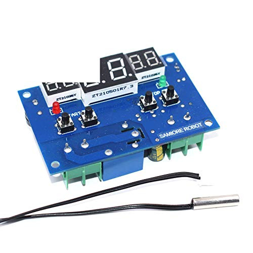 1pcs SAMIORE Robot DC12V Thermostat Intelligent Digital Thermostat Temperature Controller with NTC Sensor W1401 led Display