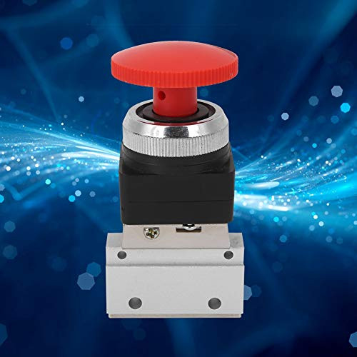 unidirectional Flow Button Designed Hand Push Valve Stable Structure G1/8 Mechanical Valve for Air Pump