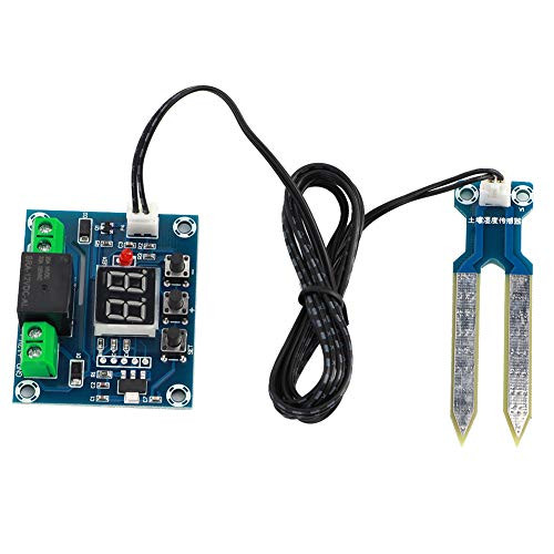 Soil Moisture Control Sensor Module Soil Display Watering Module DC 12V High Accuracy Stable 10A Mini for Measuring Soil Moisture