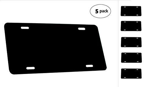 Partsapiens Corp. (5 Pack-$4.49/Each) Anodized Aluminum License Plate Blanks Gauge .020 (0.5mm) - 12x6