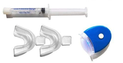 White Teeth Global Branded -TM- 44 percent Carbamide Peroxide Teeth Whitening Gel - -2- Trays - -- LED, -1- Shade Guide - -1- Instructions Sheet - Best at Home Teeth Whitening Products