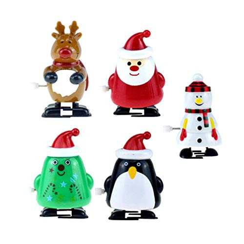 NUOBESTY 5pcs Christmas Wind Up Toys Santa Claus Reindeer Penguin Xmas Tree Clockwork Toy Christmas Toys Xmas Holiday Party Favors Gifts Bag Fillers for Kids NUOBESTY 5pcs Christmas Wind Up Toys Santa Claus Reindeer Penguin Xmas Tree Clockwork Toy Christmas Toys Xmas Holiday Party Favors Gifts Bag Fillers for Kids