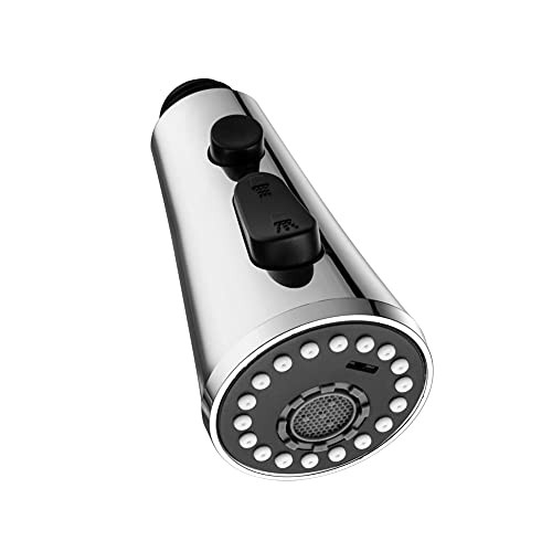 Dokour Pull Down Faucet Spray Head, Kitchen Sink Faucet Sprayer Head Nozzle Pull Out Hose Sprayer Replacement Part Faucet Head Kitchen Tap Sprayer Spout, Chromed