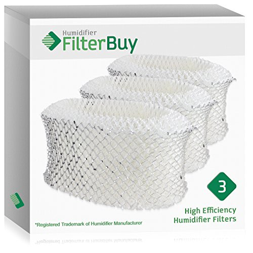 FilterBuy Replacement Humidifier Filters Compatible with Holmes HWF62. Replacement for Part # HWF62, HWF62D, HWF-62 & Hamilton Beach Part # 05910. Pack of 3.