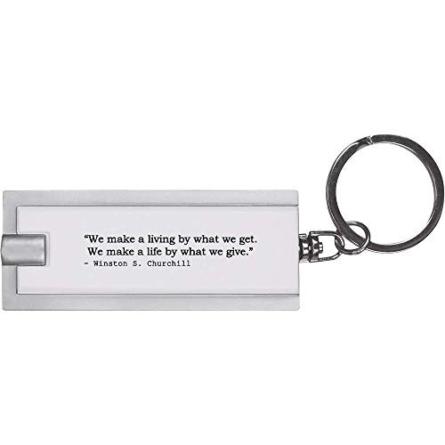 Azeeda Quote by Winston S. Churchill Keyring LED Torch -KT00001922-