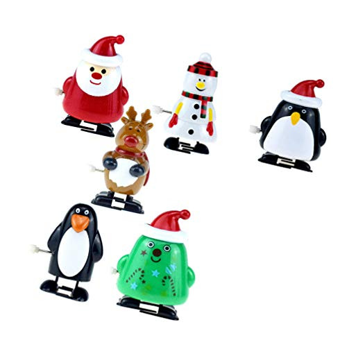 TOYANDONA 6pcs Christmas Wind up Toys Santa Snowman Reindeer Clockwork Walking Toys for Xmas Holiday Party Bag Fillers Favors Supplies Gift TOYANDONA 6pcs Christmas Wind up Toys Santa Snowman Reindeer Clockwork Walking Toys for Xmas Holiday Party Bag Fillers Favors Supplies Gift