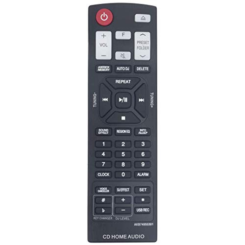 AKB74955301 Replacement Remote Control fit for LG Mini Hi-Fi System CM9960 CMS9960F CM9760 CMS9760F CM8360 OM4560 OM7560