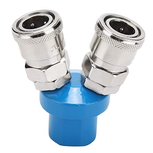 YUMILI Pneumatic Quick Fitting, 1/4" C-Type 2/3 Way Manifold Splitter Coupler Pneumatic Quick Fitting Air Pump Air Compressor Connector-Pack of 1- -01-