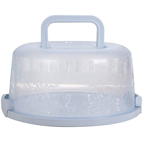 Cake Carrier Portable Cake Box with Handle Cake Storage Container Pie Storage Cupcake Cake Tin Storage Dessert Container Cover Case Round Transporting Lid Clip Lock