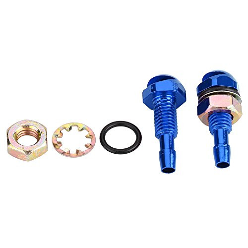 Windshield Washer Nozzles 2Pcs Universal Windshield Washer Nozzles Aluminum Alloy Front Windshield Wiper Washer Sprayer Nozzle Replacement for Most Vehicles-Blue-