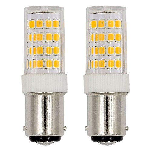 Ba15d LED Light Bulb Sewing Machine Bulb 5Watts Double Contact Bayonet Base Daylight White 6000k 120Volts T3/T4/C7/S6 LED Halogen Replacement Bulb -2pcs Pack-