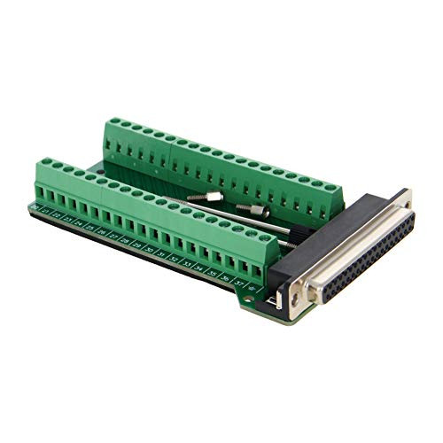 Fielect DB37 D-Sub 37Pin Female Adapter Jack Terminal Breakout PCB Board 2 Row 5mm Pitch Nut Type D-Sub Connector DB37-M2-AP