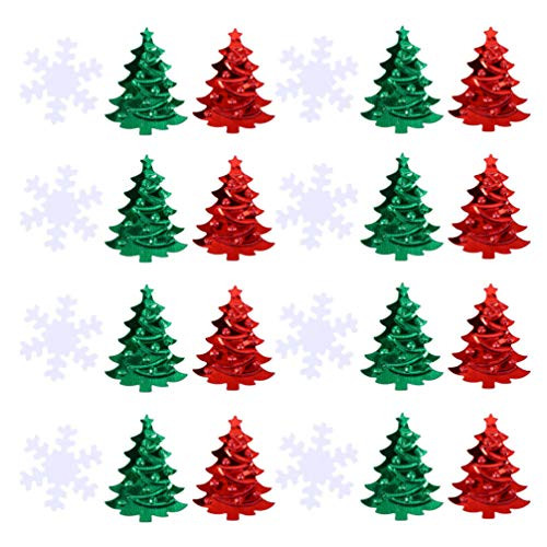 EXCEART 5 Pack Christmas Confetti Xmas Tree and Snowflakes Table Confetti Holiday Sequins Sprinkles Christmas Decoration Set