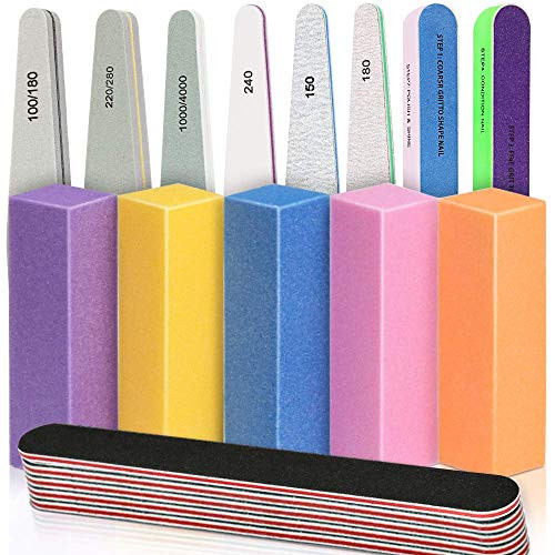 Nail Files and Buffer 18pcs/set Pedicure For UV Gel Sanding Buffer Block Nail Files Manicure Tools Kit Nail Art Tool