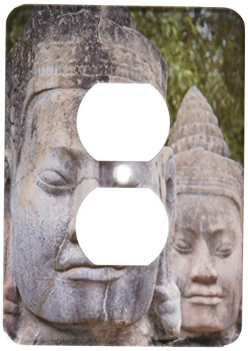 3dRose LLC 3dRose LLC lsp_133229_6 Buddhist statues, South Gate of Angkor Thom, Cambodia - AS40 KSU0033 - Keren Su - 2 Plug Outlet Cover
