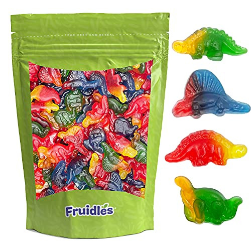 Fruidles Dinosaur Gummi Candy, Delicious Fruit Flavors Gummies -1 Pound-