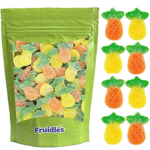 Fruidles Sour Pineapple Gummies Candy, Delicious Fruit Flavors Gummi -1 Pound-