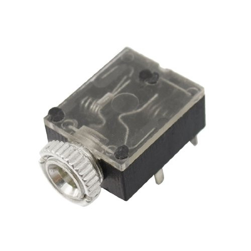 IIVVERR Plastic Case PCB Mount 5 Pins Stereo Socket 3.5mm Connector Audio Adapter -Caja de plástico PCB Montaje 5 pines Estereo Socket 3.5mm Conector Adaptador de audio