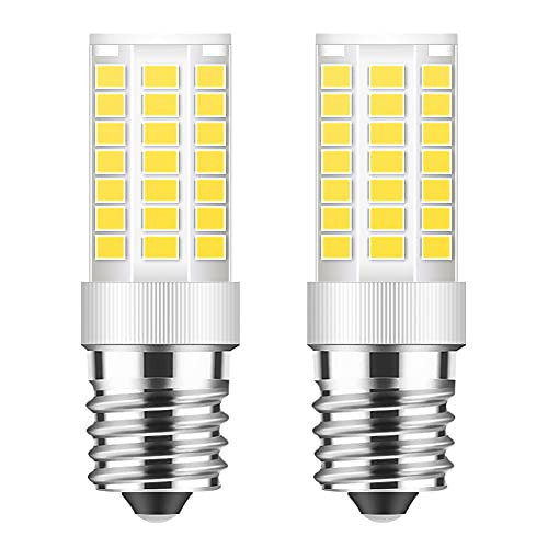 E17 LED Bulb Dimmable, 5W Microwave Oven Bulb, Daylight White 6000K, 40W Halogen Bulb Replacement for Microwave, Over Stove Appliance, Range Hood, E17 Intermediate Base -2 Pack- E17 LED Bulb Dimmable, 5W Microwave Oven Bulb, Daylight White 6000K, 40W Halogen Bulb Replacement for Microwave, Over Stove Appliance, Range Hood, E17 Intermediate Base -2 Pack-