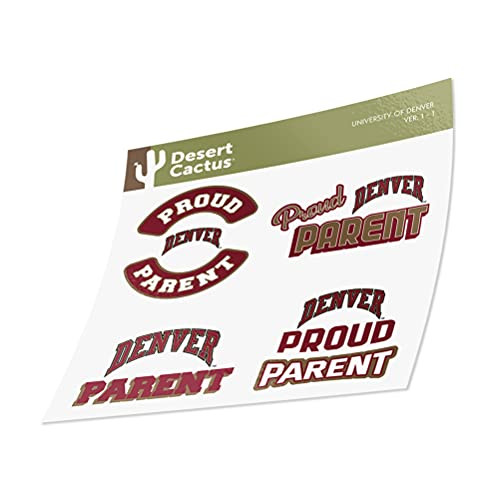 University of Denver Sticker Vinyl Decal Laptop Water Bottle Car Scrapbook -Proud Parent Sheet-