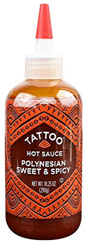 Tattoo Hot Sauce, Polynesian Sweet  and  Spicy, 10.25 Ounce Squeeze Bottle
