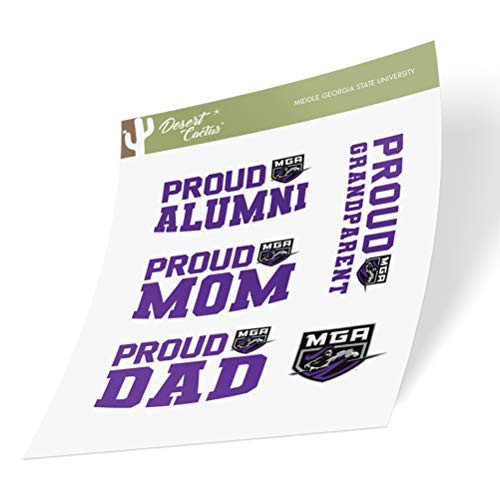 Middle Georgia State University MGA Knights Sticker Vinyl Decal Laptop Water Bottle Car Scrapbook -Family Full Sheet-