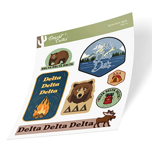 Delta Delta Delta Sticker Decal Laptop Water Bottle Car -Outdoor Sheet-