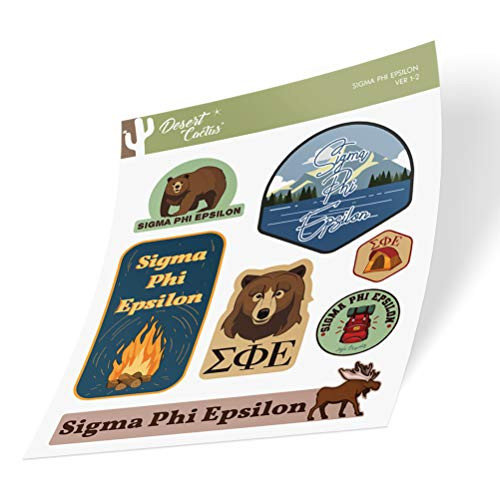 Sigma Phi Epsilon Sticker Decal Laptop Water Bottle Car -Outdoor Sheet-