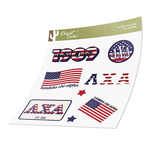 Lambda Chi Alpha Sticker Decal Laptop Water Bottle Car -USA Sheet-