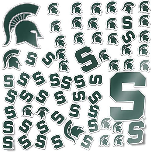 Michigan State University Sticker Vinyl Decal Laptop Water Bottle Car Scrapbook -Type 1 Sheet-