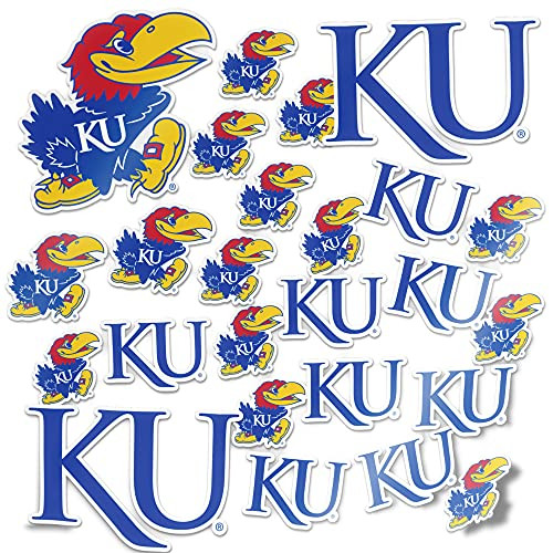 University of Kansas Sticker Vinyl Decal Laptop Water Bottle Car Scrapbook -Type 1 Sheet-