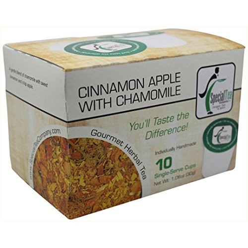 Special Tea Herbal Tea Single Serve Cup, Cinnamon Apple with Chamomile, 1.06 Ounce