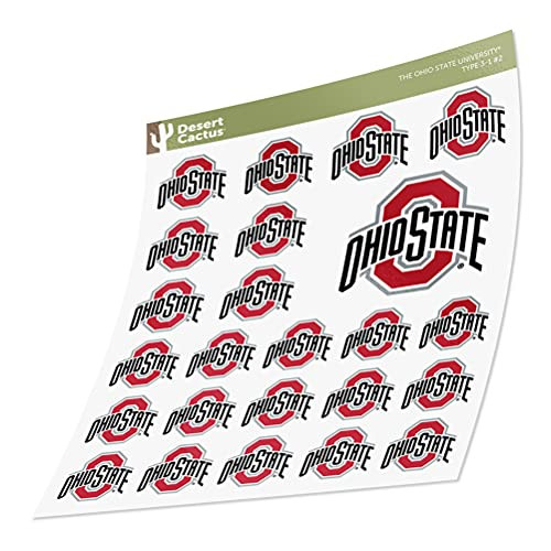 The Ohio State University OSU Buckeyes Sticker Vinyl Decal Laptop Water Bottle Car Scrapbook -Sheet Type 3-2-