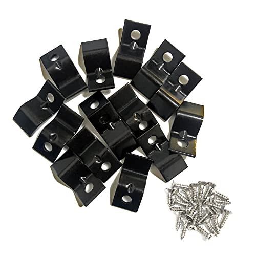Table Top Fasteners with Screws- Black, Desk Top Fasteners, Heavy Duty Table Top Connectors/Table Clips/Table Top Brackets -40-