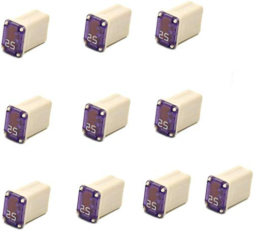 10 Pack Micro Cartridge Fuses 25 amp micro fuse FMM Mcase Micro Female Fuses