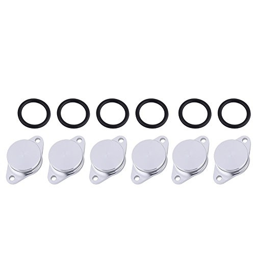 6pcs 33mm Diesel Swirl Flap Blanks Replacement Bungs with Intake Manifold Gaskets for BMW E46 E60 E61 E39 E46 E38 E53 E83 E90 E91 E92 M57TU2D30(pack of 6)