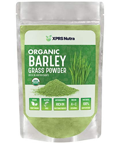 XPRS Nutra Organic Barley Grass Powder - 4 oz Premium Barley Powder Rich in Antioxidants, Amino Acids and Protein - Barley Green Superfood Supports Immune Function and Digestion