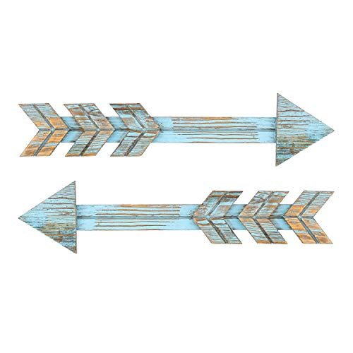 Soonow Arrows Decor, Rustic Wood Arrow Sign Wall Hanging, Set of 2