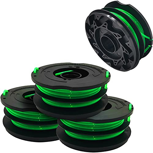 UUBOXS DF-080 String Trimmer Spool Compatible with Black and Decker GH2000 GH1100 GH1000 Weed Eater, DF-080 DF-080-BKP Dual Line Replacement Spools 30ft 0.080" -4 Pack-