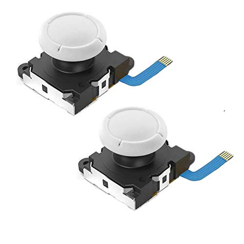 Veanic 2-Pack White Replacement Joystick Analog Thumbstick Part for Nintendo Switch Lite  and  Switch Joy-Con Controller