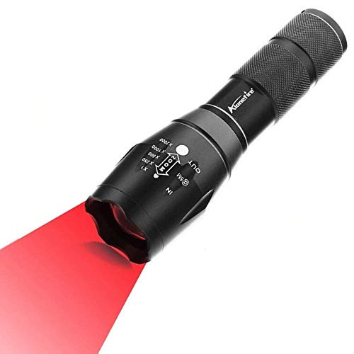 XLENTGEN Powerful Red LED Flashlight 2000 Lumen Single Mode 350 Yards Long Range Red Hunting Light Torch Zoombale, Waterproof Red Flashlights for Astronomy, Aviation, Night Observation XLENTGEN Powerful Red LED Flashlight 2000 Lumen Single Mode 350 Yards Long Range Red Hunting Light Torch Zoombale, Waterproof Red Flashlights for Astronomy, Aviation, Night Observation
