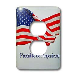 3dRose Lsp_99135_6 An American Flag-Proud to Be American 2 Plug Outlet Cover