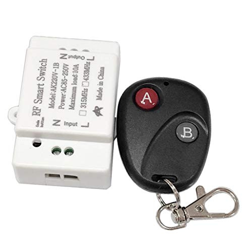 yotijar Smart Wireless RF Remote Control Switch 433Mhz 1-channel with Transmitter,Stable