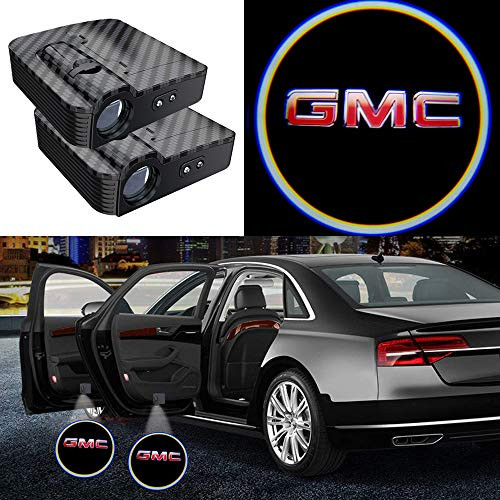 2Pcs For GMC Car Door Led Logo Projector Light,Ghost Shadow Lights Welcome Wireless Courtesy Door Lamps For GMC Cars
