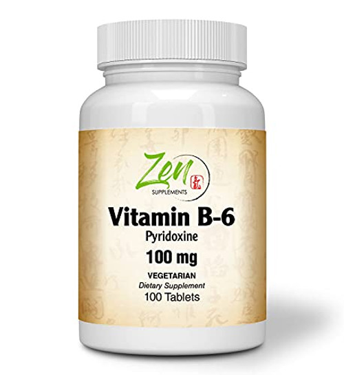 Best Vitamin B6 - 100mg Pyridoxine Vitamin B-6 Tablet - Support Cardiovascular Health, Healthy Immune System, Brain  and  Nerve Function